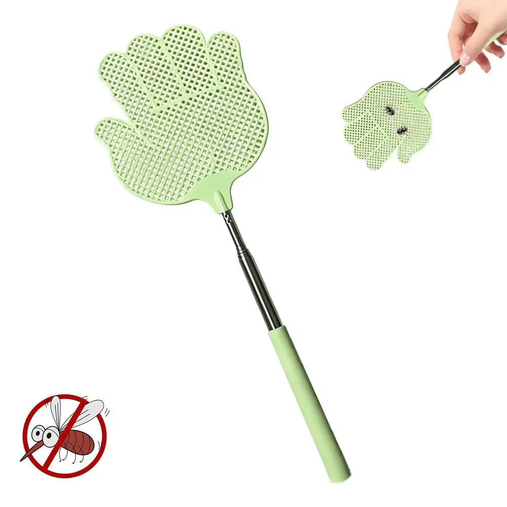 Funny Hand Shaped Fly Swatters Durable Telescopic Swatter Flyswatter Qme Green