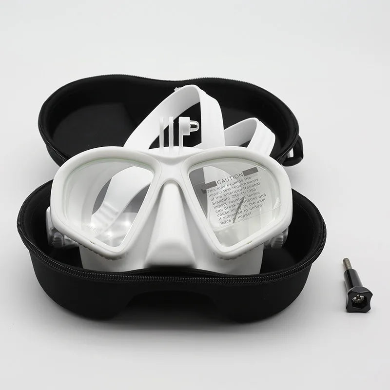 Professional Low-volume Snorkeling Mask Dive Adult Diving Equipment Qme With camera tripod L/XL