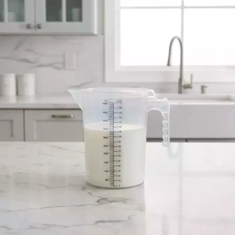 500–2000ml Graduated Plastic Beaker , Chemical-Resistant Measuring Cylinder for Science Lab, DIY Projects & Home Experiments Qme