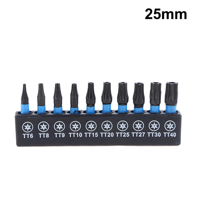 21/10PCS Star Impact Drill Bit Set S2 Steel Hex Head Shank Magnetic Screwdriver Driver Bits Holder Wrench Electric Drill Tools Qme A5