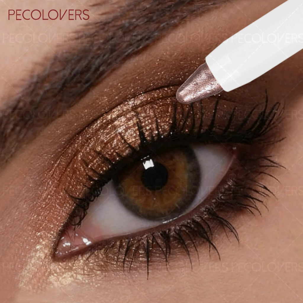 Champagne Gold Nude Pink Glitter Eyeshadow Stick Waterproof Qme