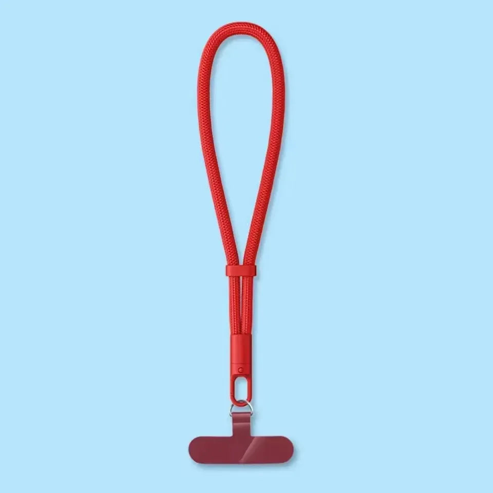 Universal Phone Lanyard with Clip Upgraded Anti-Drop 360° Rotation Adjustable Wrist Strap for All Phone Cases Qme Red Set