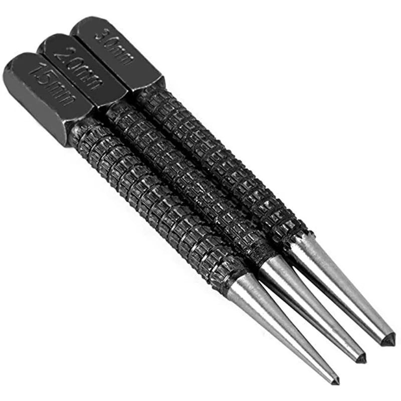 1 5 2 High-carbon Steel Center Punch Non Slip Alloy Metal Wood Qme
