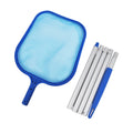 Swimming Pool Leaf Cleaning Net Mesh Pool Cleaning 4 Removable Connections Aluminium Rods Leaf Cleaning Net Skimmer Qme blue