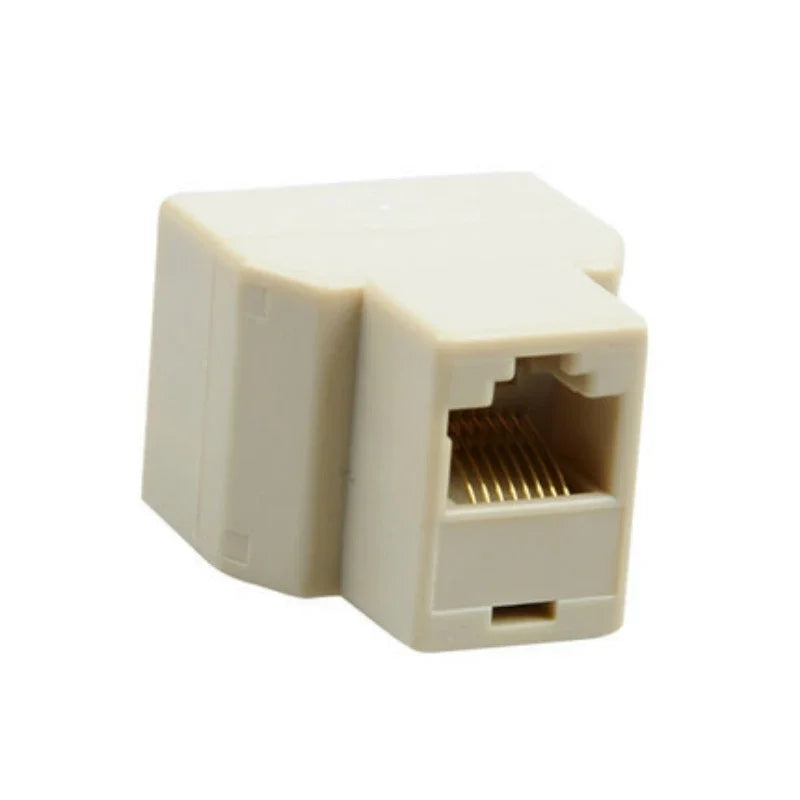 ESCAM 3Pcs 1 To 2 Way LAN Ethernet Network Cable RJ45 Female Splitter Connector Adapter Qme