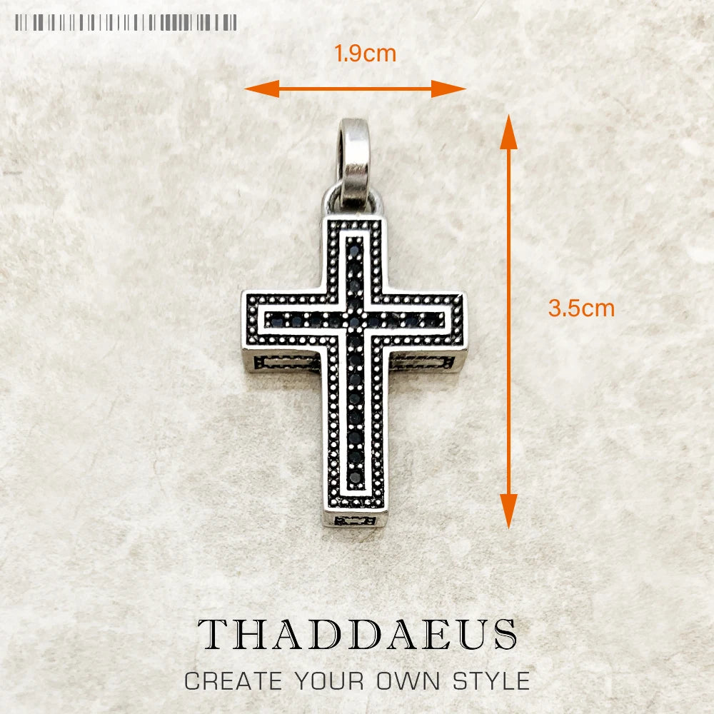 Pendant Majestic Cross & Crown Jewelry Europe 925 Sterling Silver Symbolism Promises Shield And Certaint Gift For Woman Men Qme 10