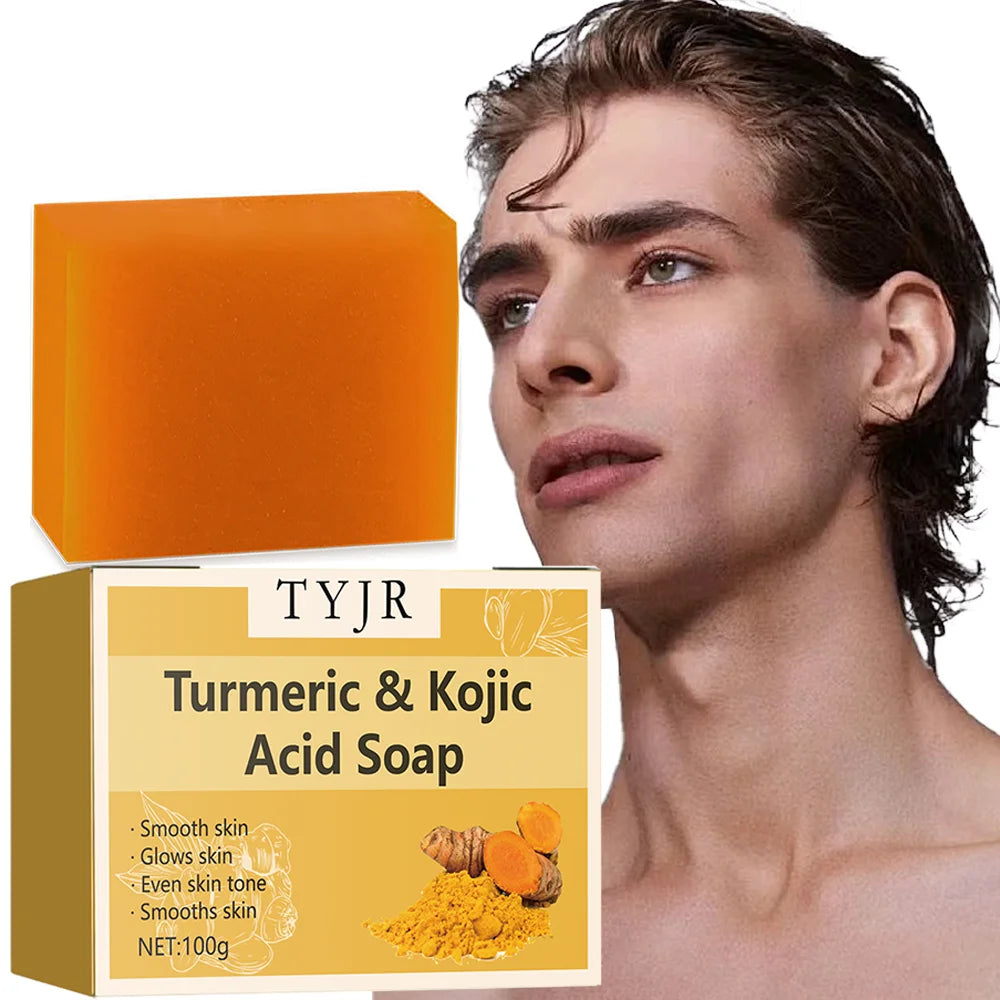 Ginger soap for cleansing, anti-acne, whitening and brightening the face, removing acne and fading dark spots, turmeric soap Qme
