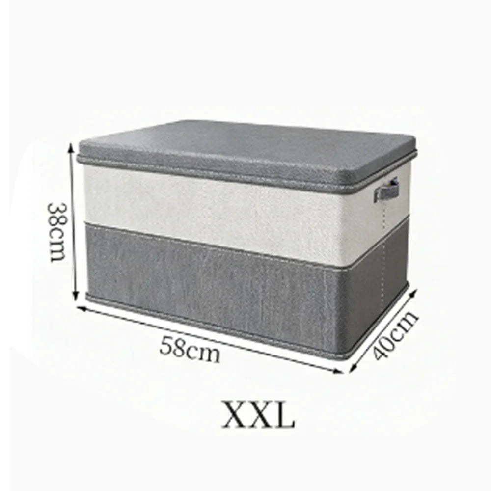 Large Capacity Foldable Storage Bin for Clothes, Quilts & Toys Collapsible Wardrobe Organizer Box for Bedding & Home Qme XXL
