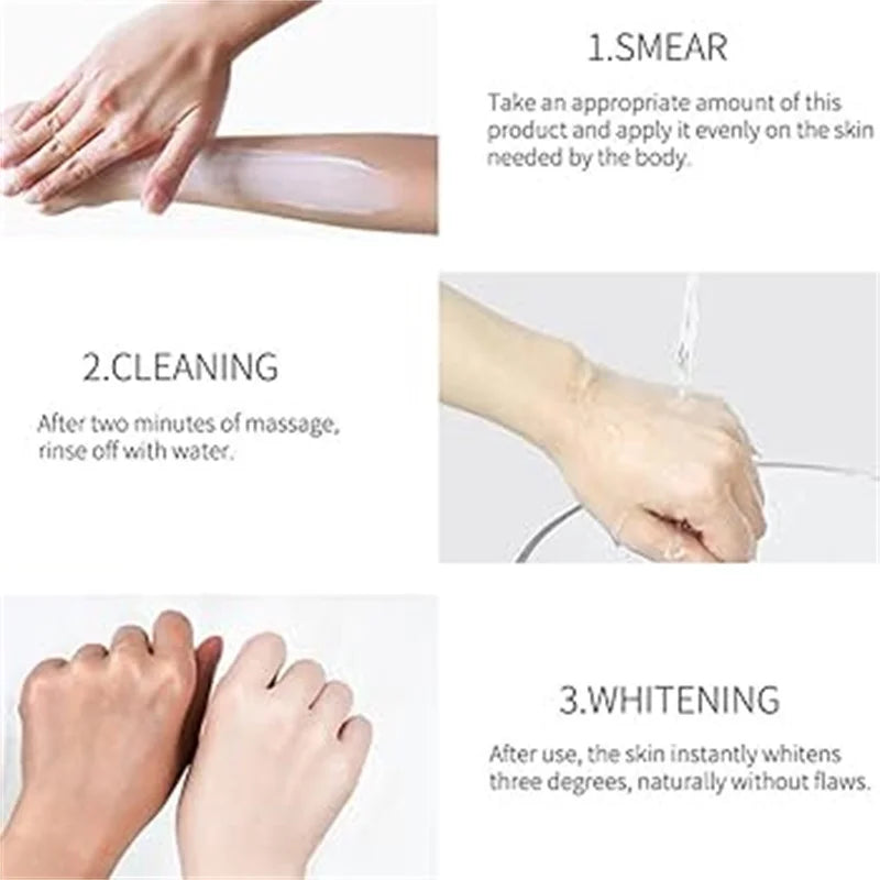 Skin Whitening Serum Private Parts Underarm Bleaching Serum Whiten Butt Knee Brighten Inner Thigh Arm Body Remove Dark Melanin Qme