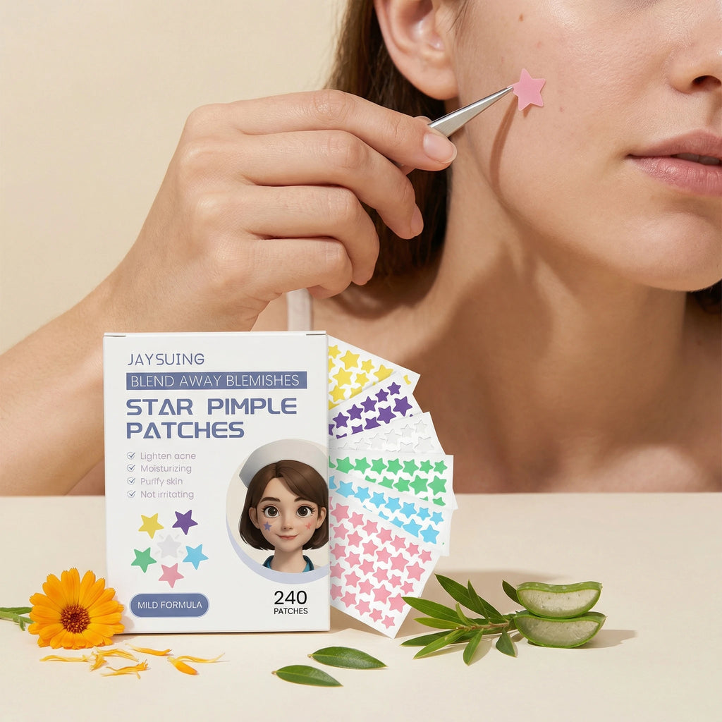 Rainbow Star Acne Patches Pimple Removal Oil Control Absorb Secretions Hydrocolloid Star Shaped Invisible Pimple Stickers 240PCS Qme