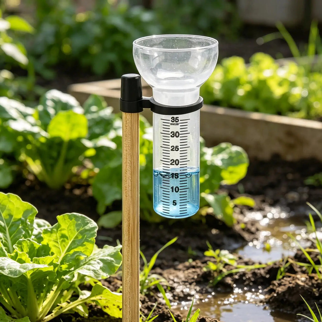 Rain Gauge Outdoor 2 Clear Glass Accurate Cups Stand Replacement Tube Qme
