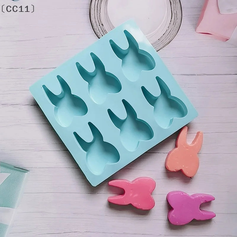 CC11Tooth Shape Silicone Mold 6 Cavity 3D Molar Molds Tray DIY Baking Qme