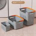 Household Laundry Basket Bedroom Bathroom Storage Large Capacity Qme Gray S M L