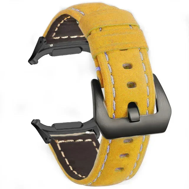 No Gaps Leather Strap for Samsung Galaxy Watch 7 Ultra 47mm Bracelet Wristband for Galaxy Watch Ultra Band Replacement Correa Qme Kahi-B Watch 7 Ultra 47MM