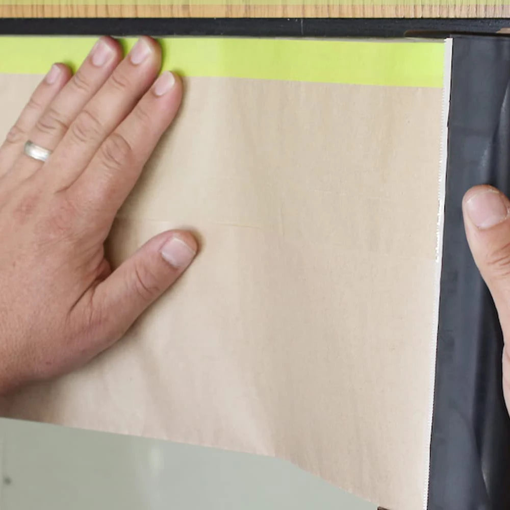 Pre-Taped Masking Paper for Painting Tape and Drape Painters Paper Protective Paper Roll for Covering Skirting, Frames, Cars Qme
