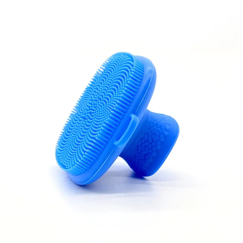 Manual Silicone Facial Cleansing Brush Soft Bristle Body Bath Massage Qme Blue China Mainland