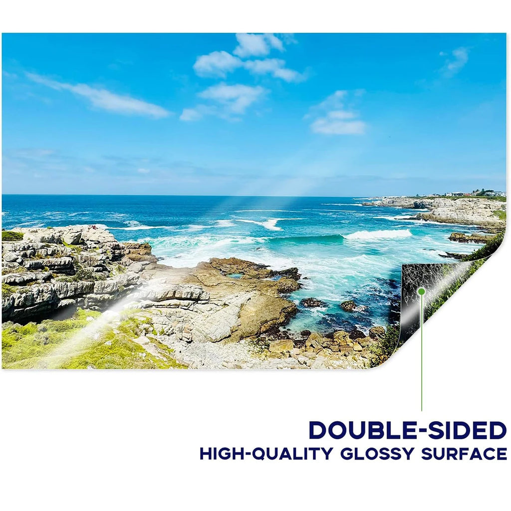A6 Double-Sided Glossy Photo Paper, 5.83x4.13Inch,200GSM for Inkjet Printing Printer ,Photo ,Menus,DIY Postcards Home and Office Qme