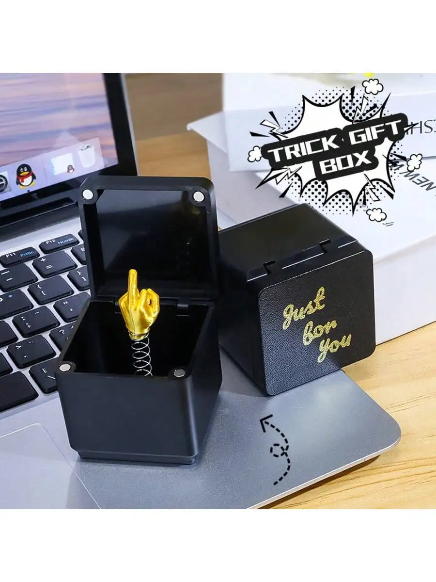 3D Printed Middle Finger Surprise Box Perfect Prank Novel Statue Qme