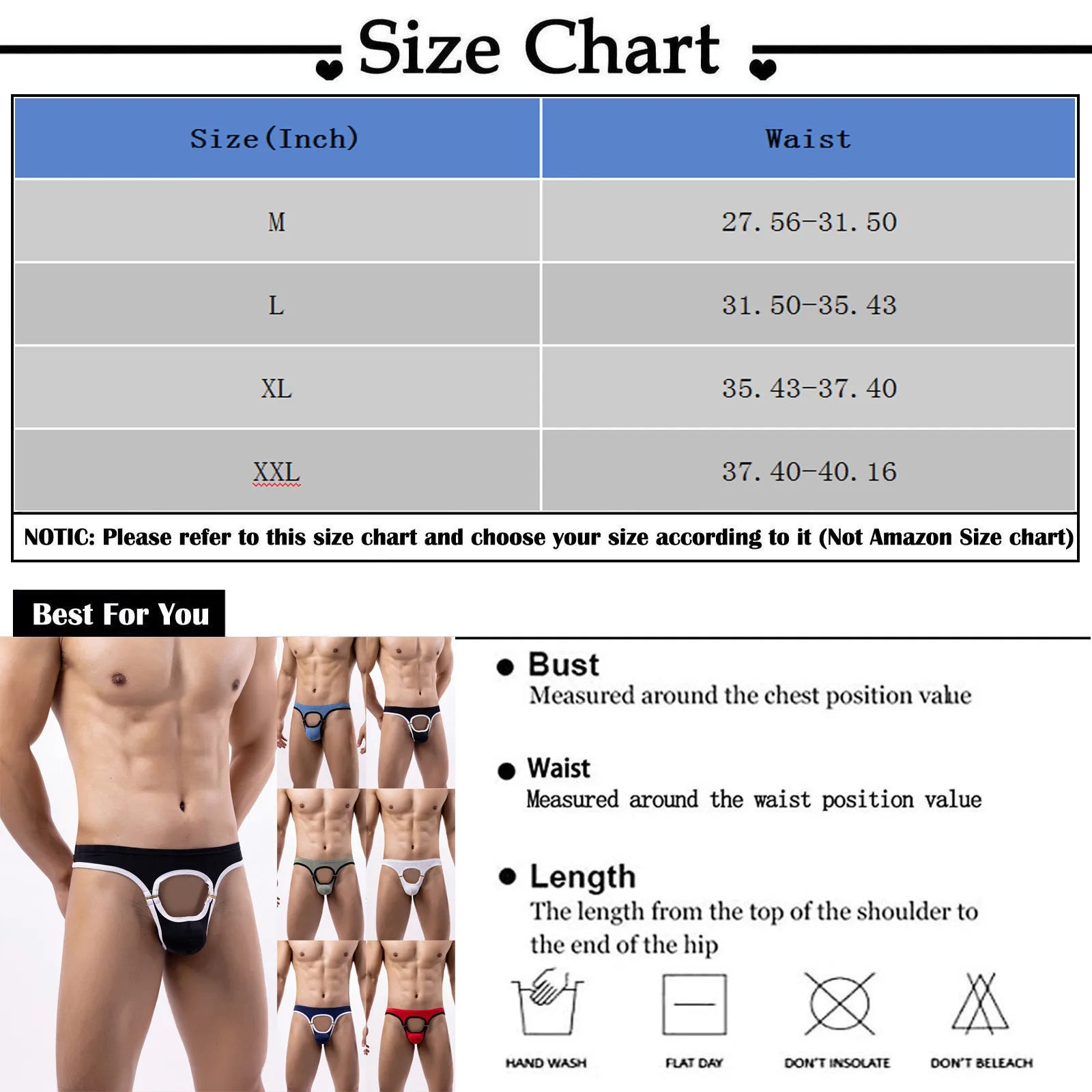 Sexy Metal Buckle Erotic G-thong Front Opening Design Fashion Men Underpants Solid Color Thin Comfy Home Panties Qme