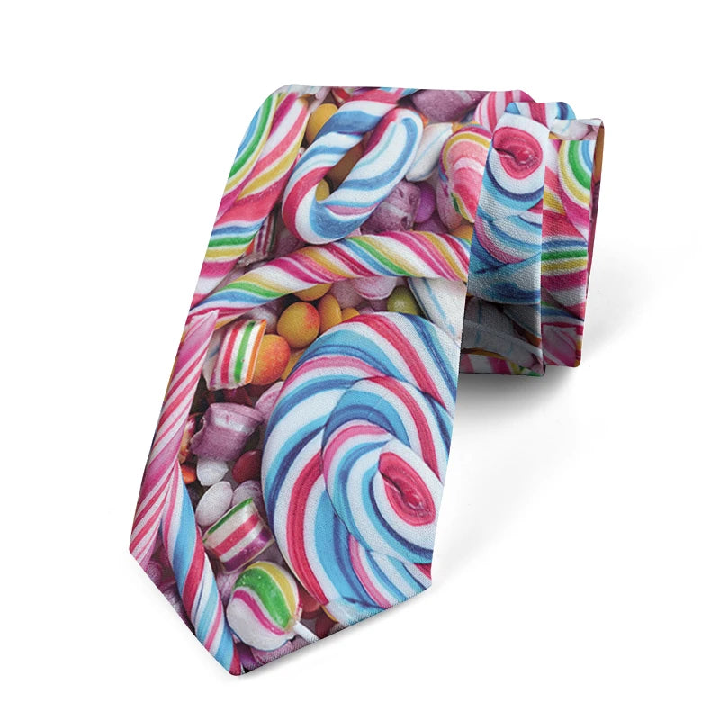 French Fries Candy Watermelon Creative Casual Tie Unisex Fashion Food Qme style7