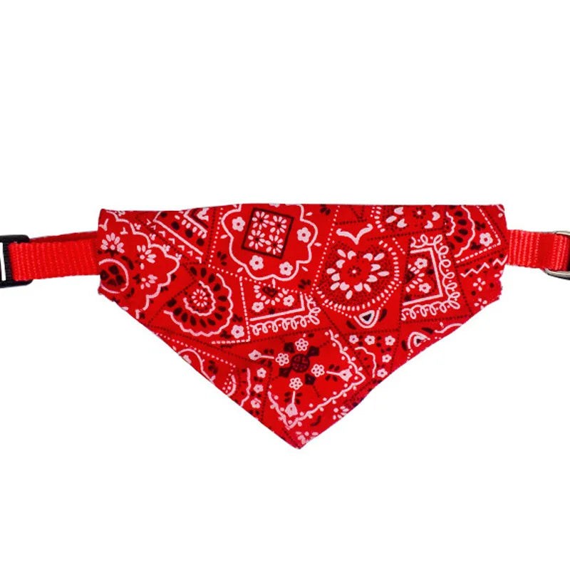 B Adjustable Triangular Bandage For Pet Dog Cat Washable Scarf Bandana Collar Bibs Cat Neck Decor Birthday Party Dress Up Qme Big red 1.5cm
