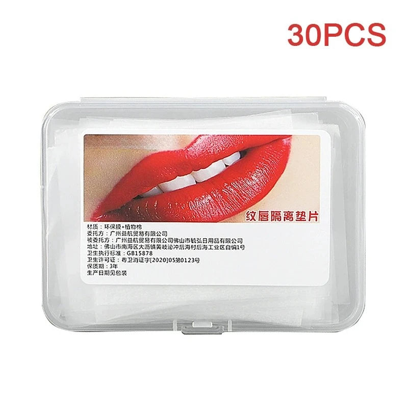 Microblading Tattooed Lip Oral Isolation Pad Tattoo Lip Disposable Protective Pad Film Permanent Makeup Tattoo Accessor Qme 30PCS