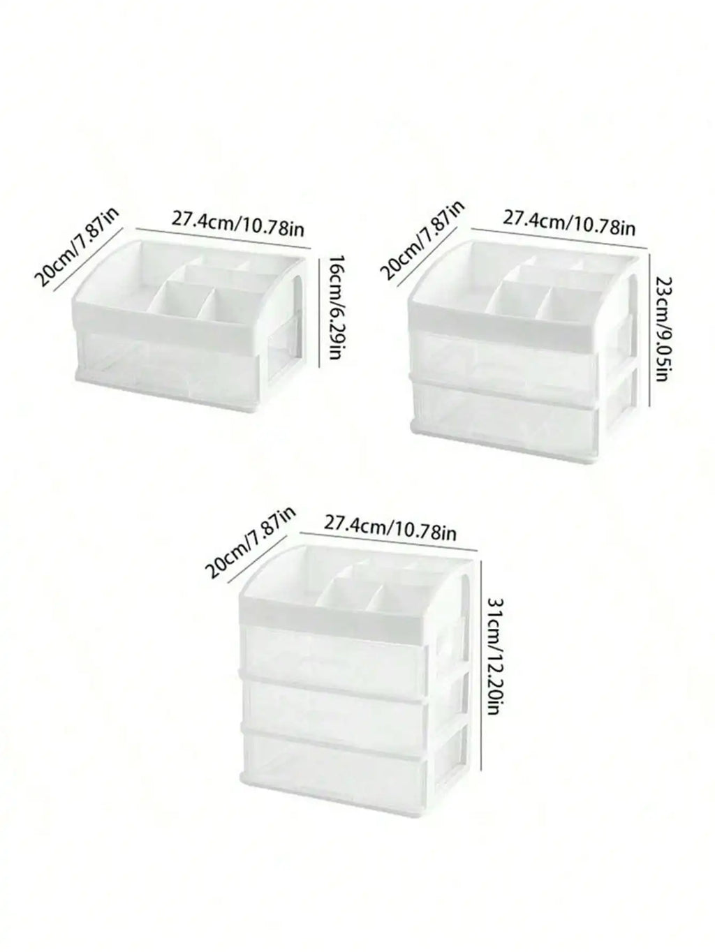 Multifunctional Transparent Plastic Desktop Storage Box Dust-proof Qme