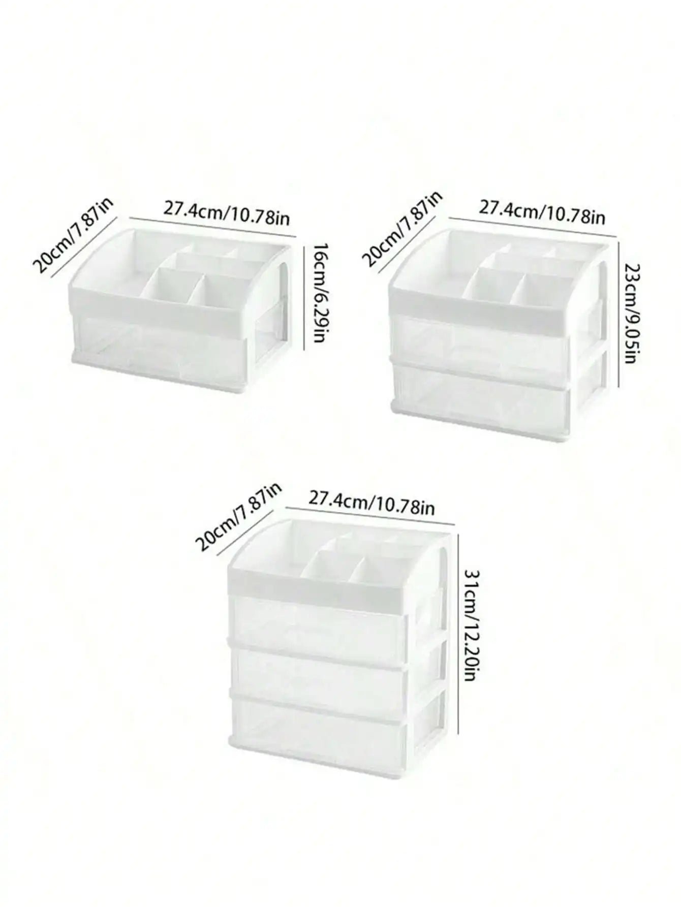 Multifunctional Transparent Plastic Desktop Storage Box Dust-proof Qme