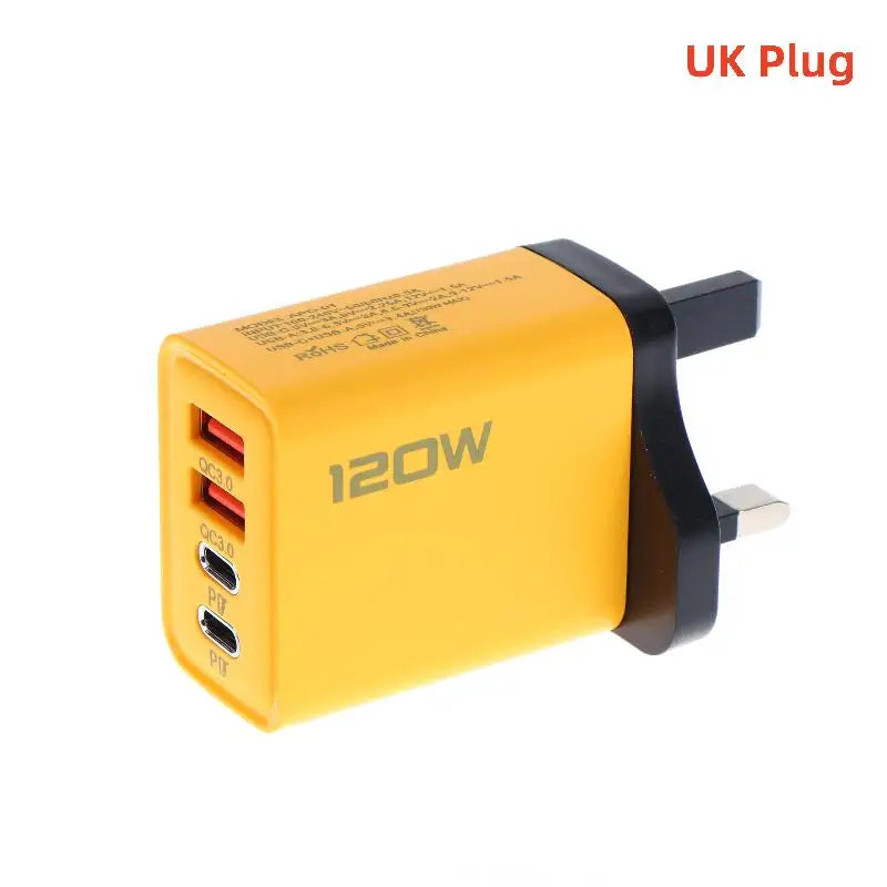 USB C 4 Port 120W Fast Charger Station Wall Adapter PD QC30 Qme A5