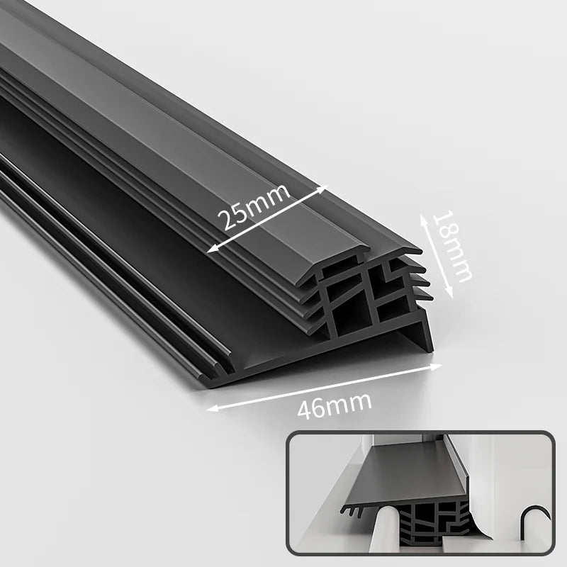 1 1m TPE Waterproof Self Adhesive Strip Window Glass Door Balcony Qme StyleB S width 4.6cm 1.1M
