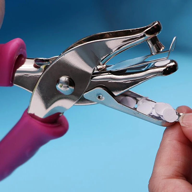 Kawaii Single Handheld Circle Shaped Hole Puncher Capacity 3 Qme