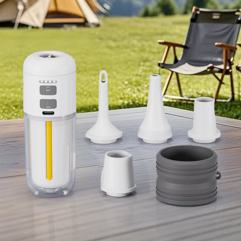 430L/min Ultra Fast Air Mattress Pump Type-C Powerful Mini Air Mattress Pump for Air Mattress Pool Floats Vacuum Storage Bags Qme