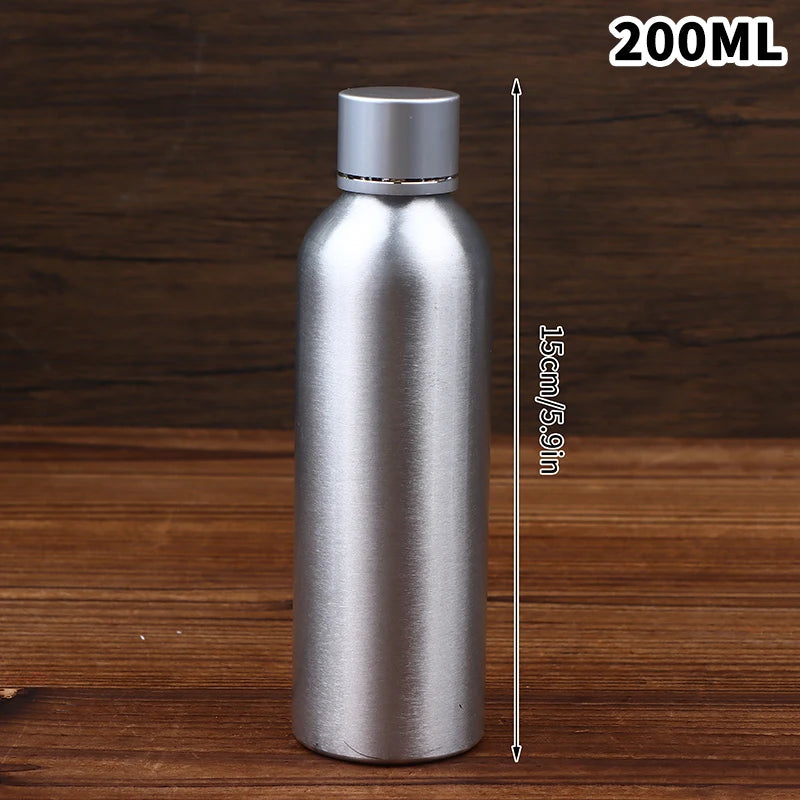 Silver Lid Aluminum Container Travel Bottle 30 50 60 100 120 150 200 Qme 200ML