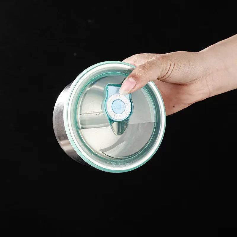 304 Stainless Steel Food Preservation Box Round Leak-proof Lunch Heat Qme silver