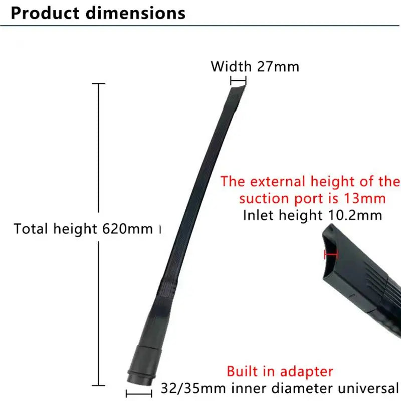 35mm-32mm Hose Vacuum Cleaner Adapter Replacement Port Durable Black Crevice Tool Accessories Kit Corner Flexible Qme 1PC