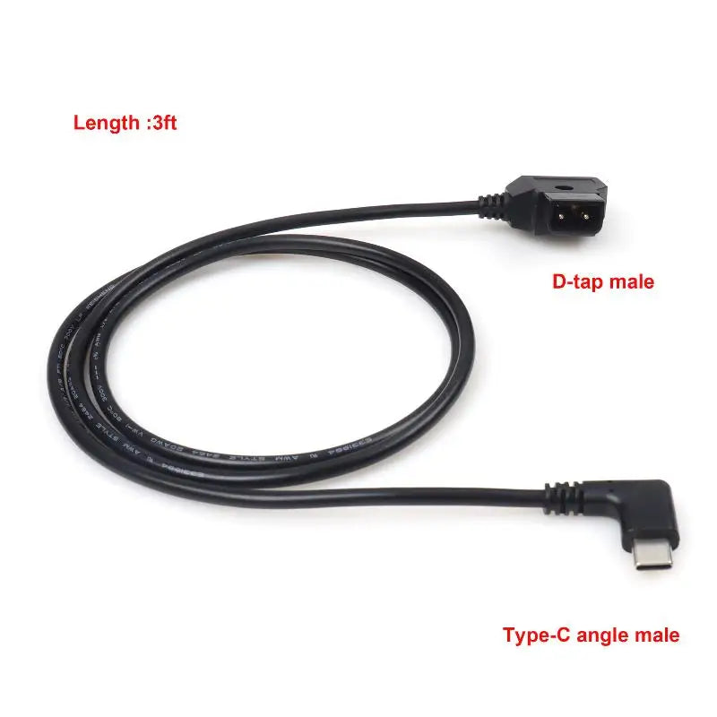 D Tap C Output Power Charging Cable LED Panel Lighting Battery Supply Qme 90CM