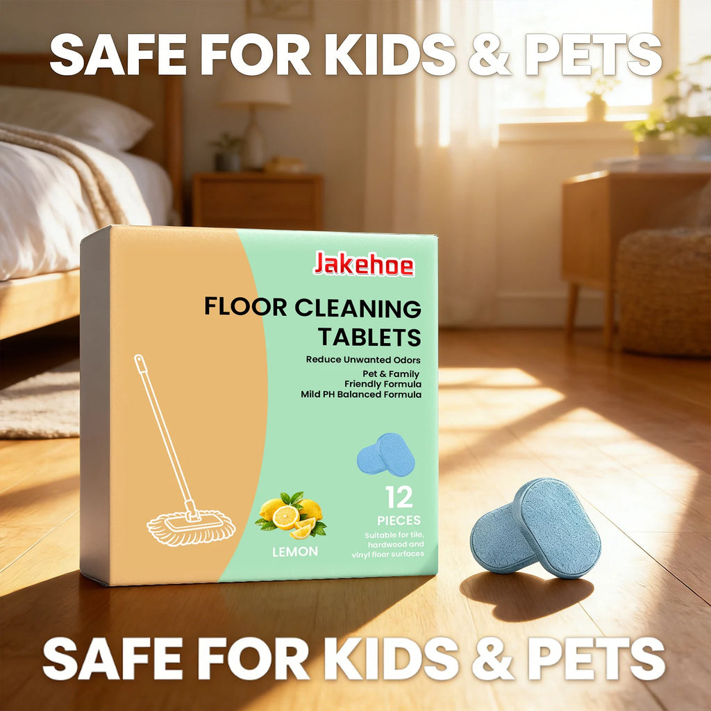 Floor Cleaning Tablet Removing Floor Stains Eliminate Odors Polishing Restore Shine Freshing Lemon Fragrant Daily Floor Cleaner Qme
