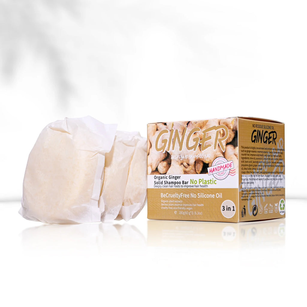 Ginger Shampoo Soap Oil Control Refreshing Solid No Silicone Residue Qme