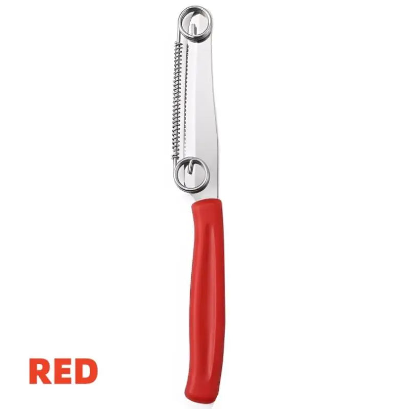 1 Stainless Steel Vegetable Fruit Peeler Adjustable Slicing Cutter Qme Red