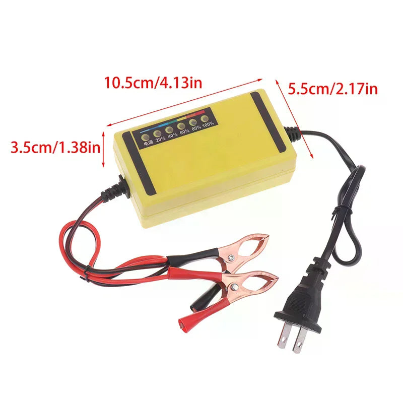 12V 4AH-20AH Car Battery Charger 220V Power Puls Repair Charger Wet Dry Lead Acid Battery LED Display Moto Truck Battery Charger Qme