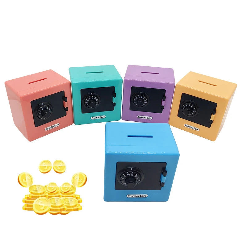Bank Safe Box Automatic Deposit Banknote Christmas Mini Money Retro Qme