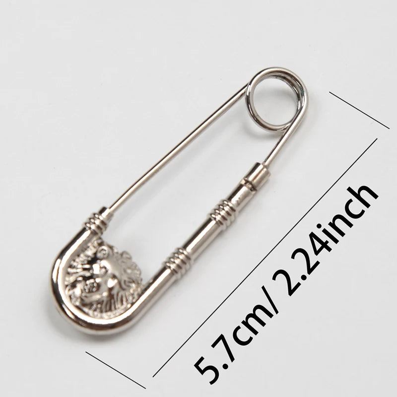 Retro Brooch Pin Fashion DIY Safety Pins Women Waist Closing Artifact Qme B-5.7cm -2.24inch
