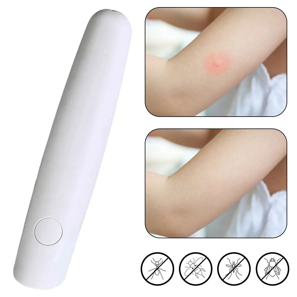Electronic Mosquito Bite Pen Physical Anti-itch Device 4 Gears Temperature Relieve Itching and Swelling Suitable for Outdoor Qme