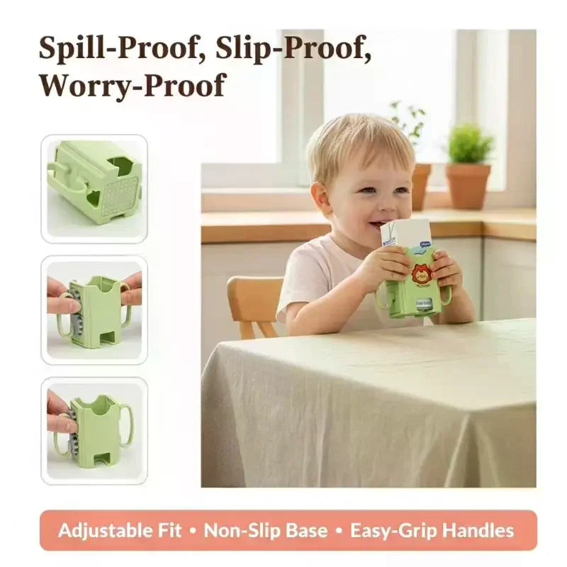 Anti-squeeze Cup Holder Adjustable Milk Juice Box Portable Drink Home Qme