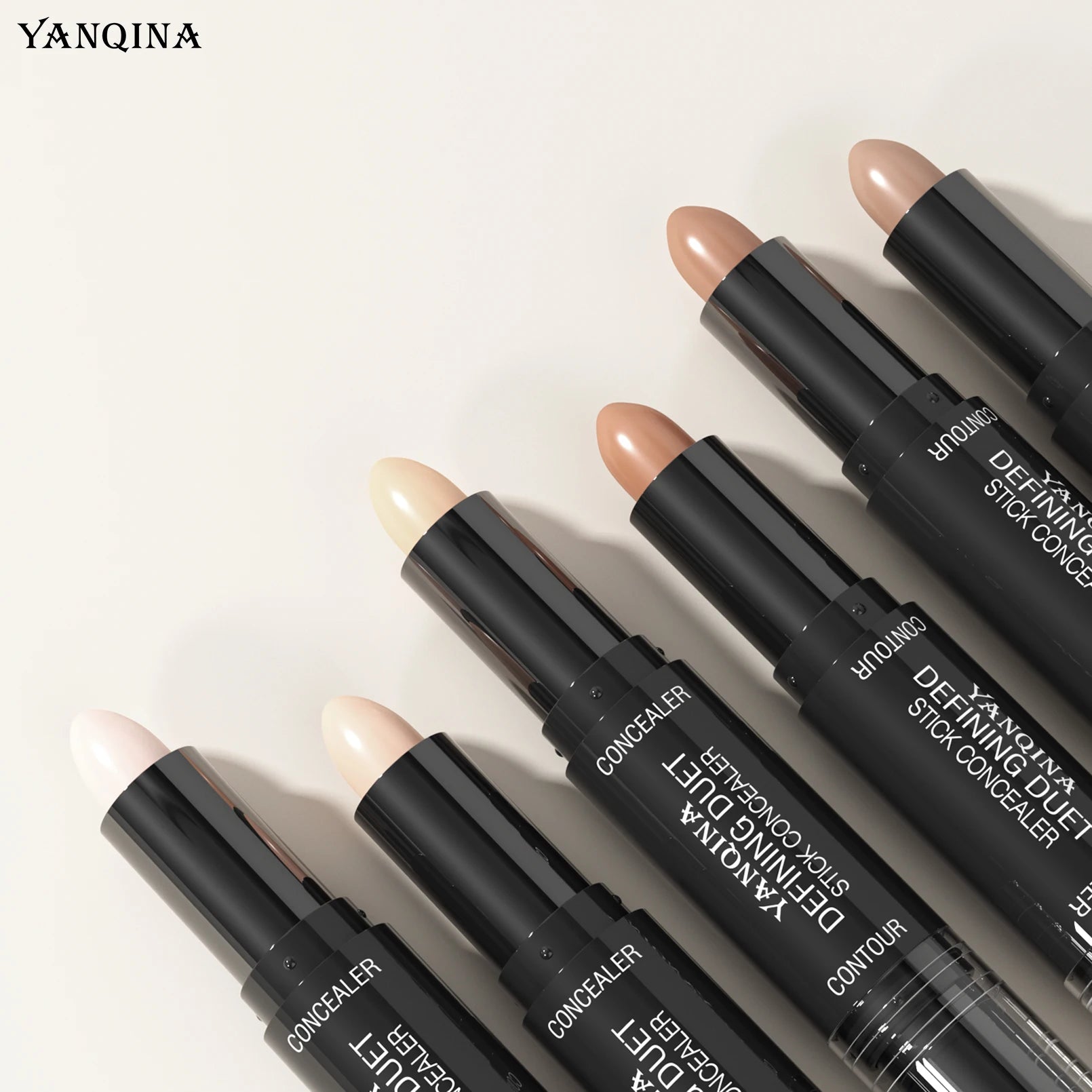 Dual-Ended Matte Highlight & Contour Stick, Nose Shadow Brightening Concealer, 3D Face Sculpting Pen for Beginners Qme