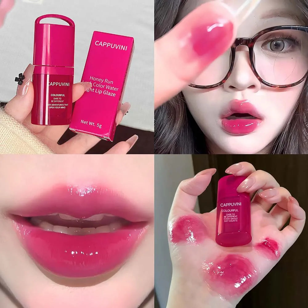 Water Light Grey Rose Lip Gloss Moisturizing Long Lasting Non-greasy Jelly Brown Mirror Lip Glaze Plumping Lip Tint Korea Makeup Qme 05