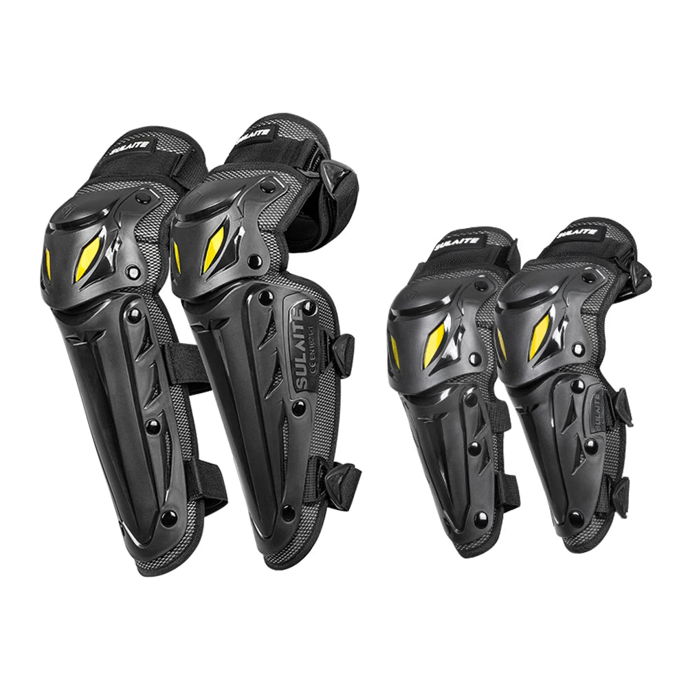 Racing Knee Pads Breathable Off-Road Knee Protector PP Motorbike Knee Guard Motorcycle Elbow Protector for MTB Riding Off-Road Qme
