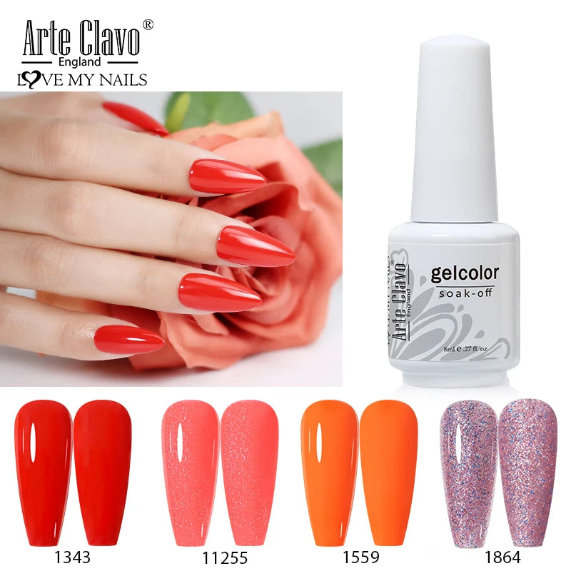 Arte Clavo Soak Off UV Gel Nail Polish Cosmetics Art Manicure Nails Qme