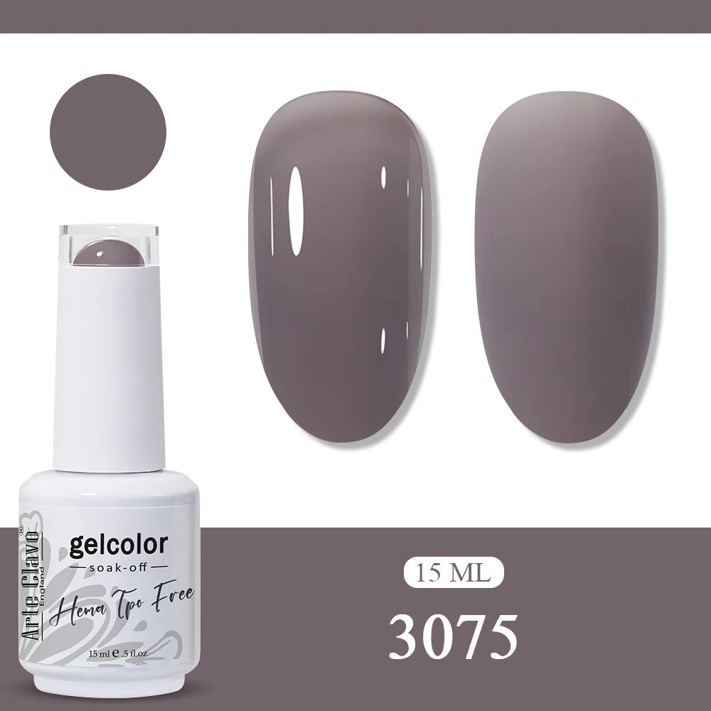 Arte Clavo HEMA TPO Solid Purple Gel Nail Polish Winter Matte DIY Art Qme 3075