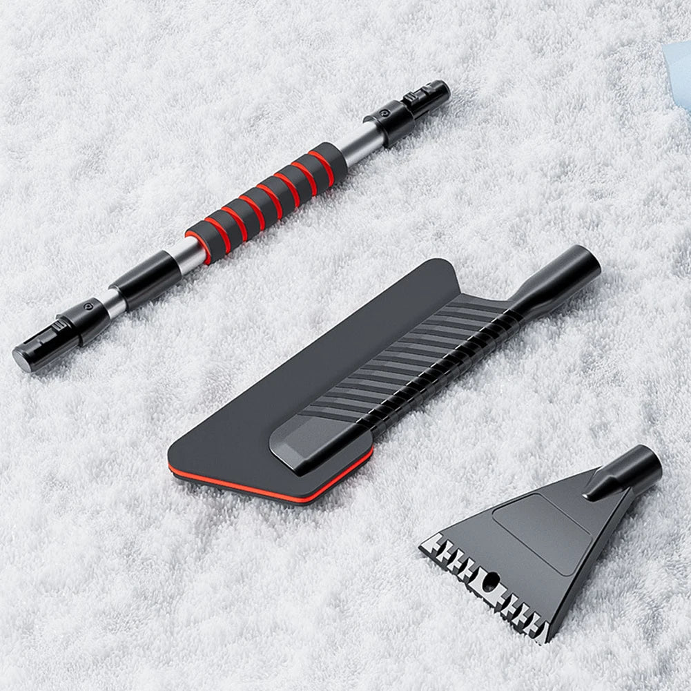 3 In 1 Windshield Snow Remover Universal Retractable Snow Remover Front Windshield Ice Scraping Defrost Broom Auto Cleaner Tool Qme